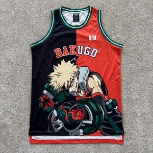 Bakugo My Hero Academia Jersey Stitched Sleeveless Anime Manga Men Sz Medium